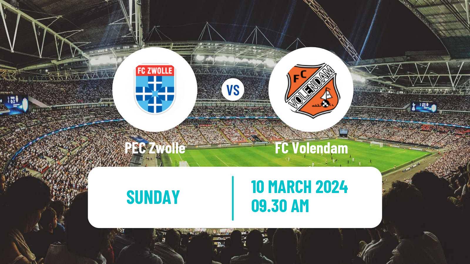 Soccer Dutch Eredivisie Zwolle - Volendam