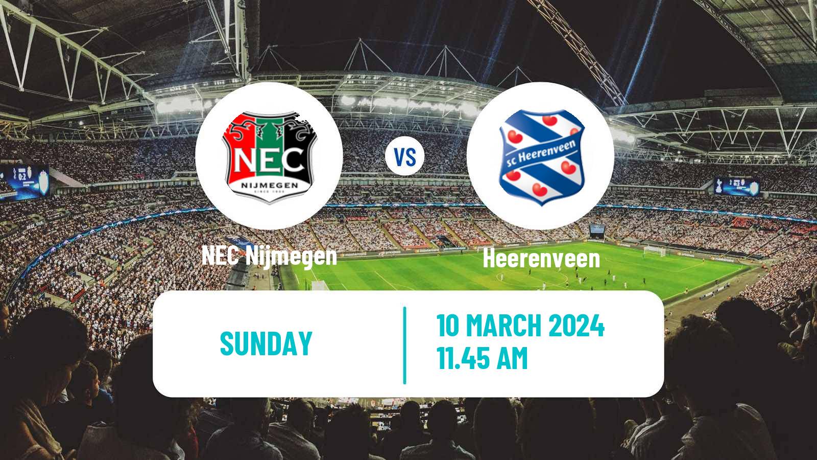 Soccer Dutch Eredivisie NEC Nijmegen - Heerenveen