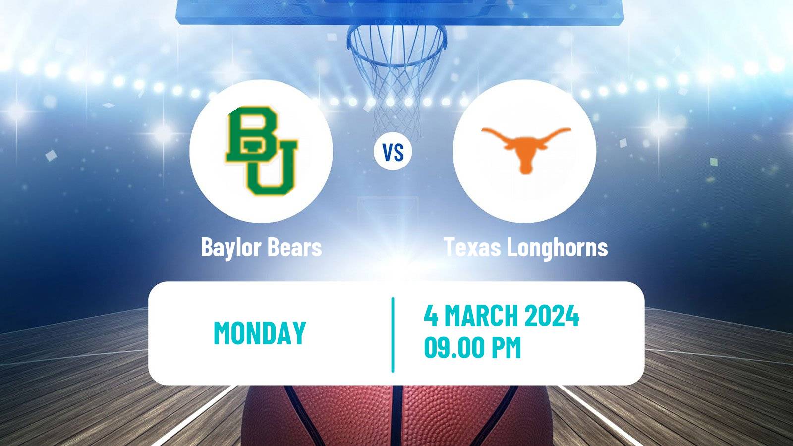 Basketball NCAA College Basketball Baylor Bears - Texas Longhorns