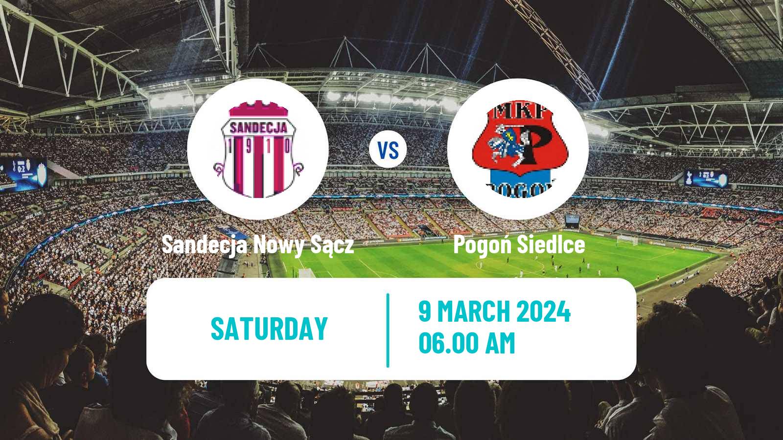 Soccer Polish Division 2 Sandecja Nowy Sącz - Pogoń Siedlce