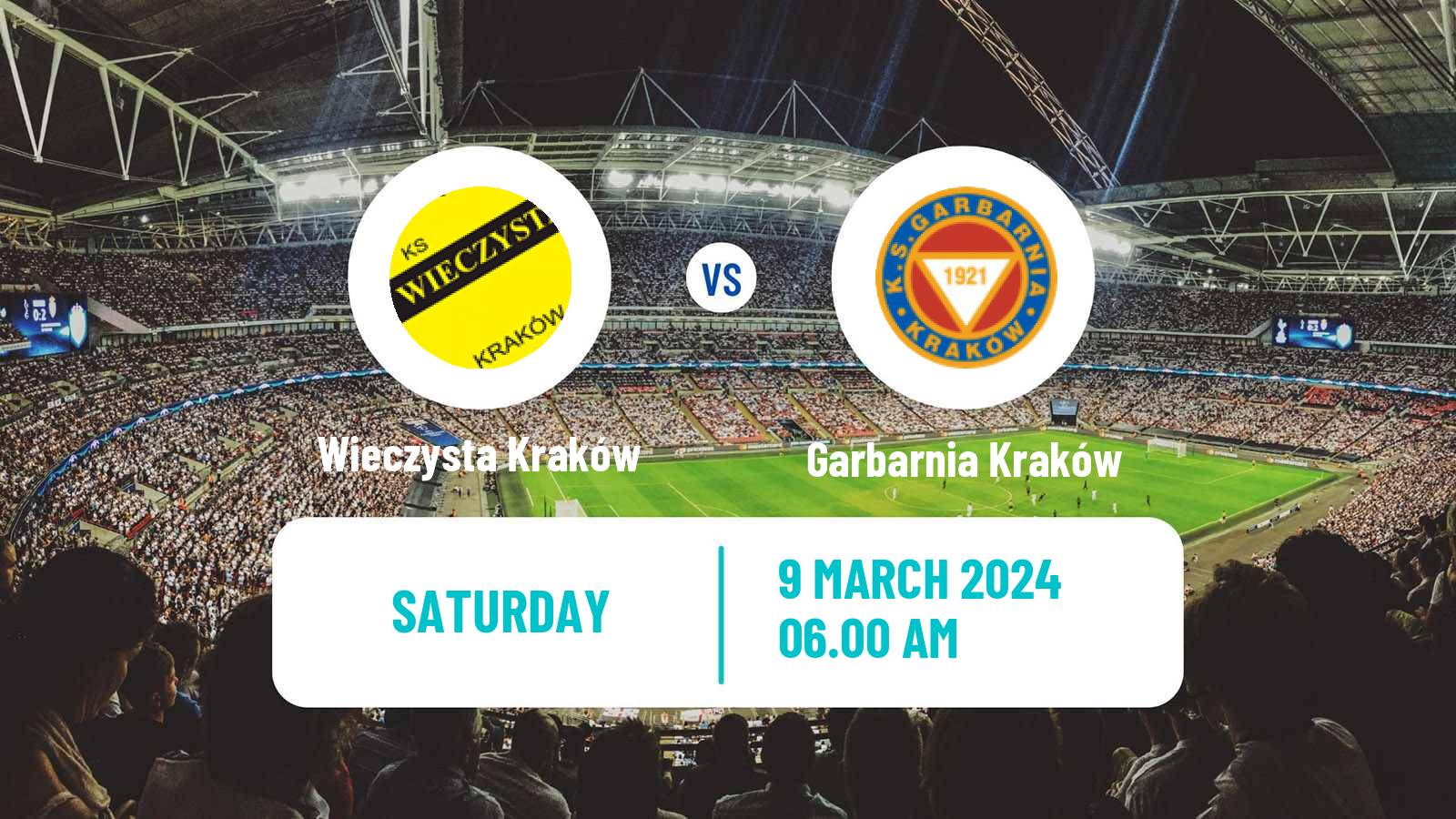Soccer Polish Division 3 - Group IV Wieczysta Kraków - Garbarnia Kraków