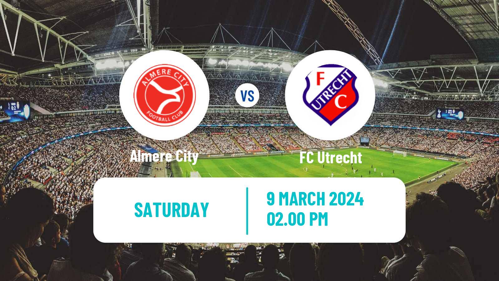 Soccer Dutch Eredivisie Almere City - Utrecht
