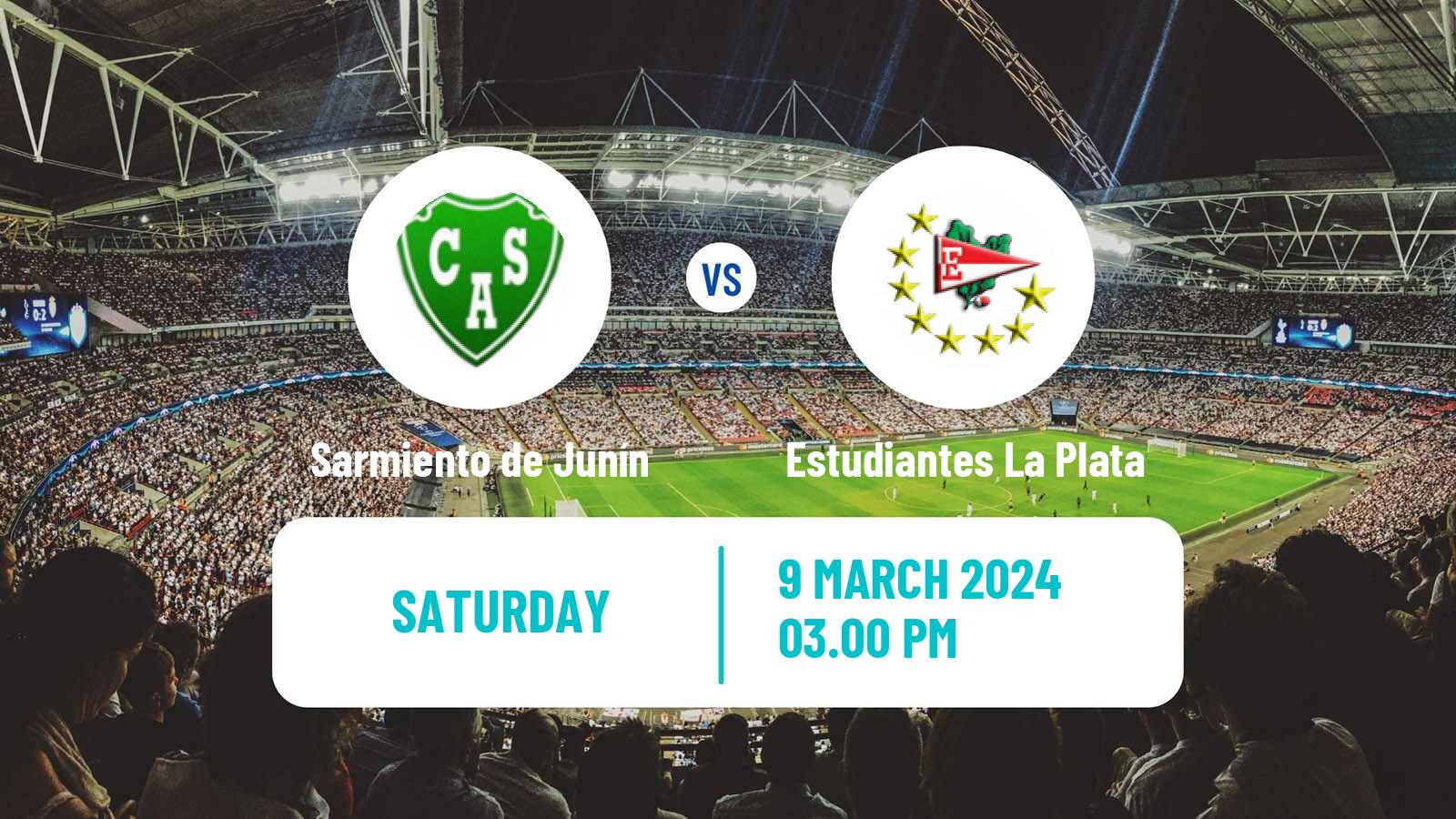 Soccer Argentinian Copa de la Liga Profesional Sarmiento de Junín - Estudiantes La Plata