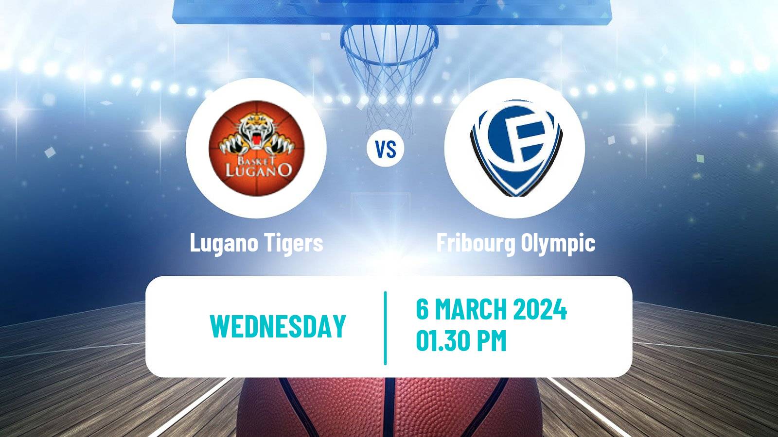 Basketball Swiss SB League Basketball Lugano Tigers - Fribourg Olympic