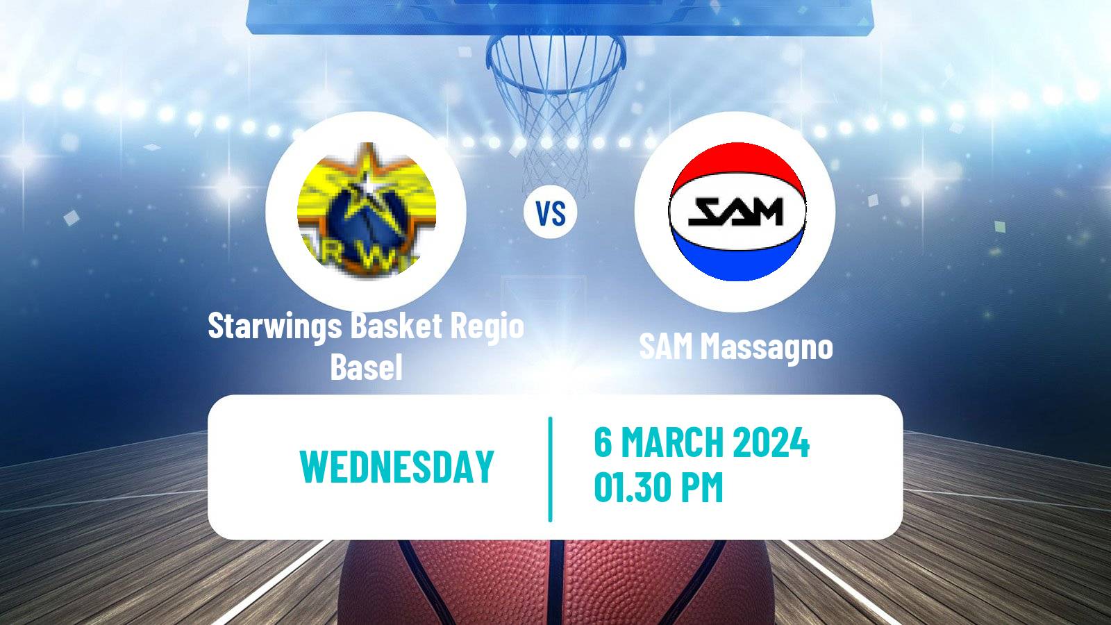 Basketball Swiss SB League Basketball Starwings Basket Regio Basel - SAM Massagno