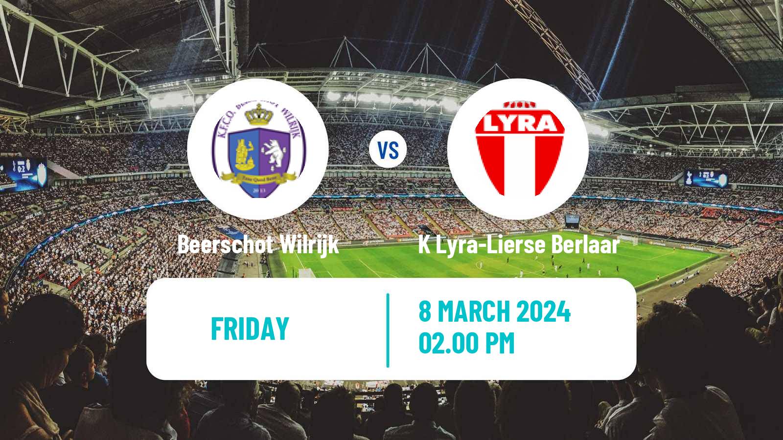 Soccer Belgian Сhallenger Pro League Beerschot Wilrijk - K Lyra-Lierse Berlaar