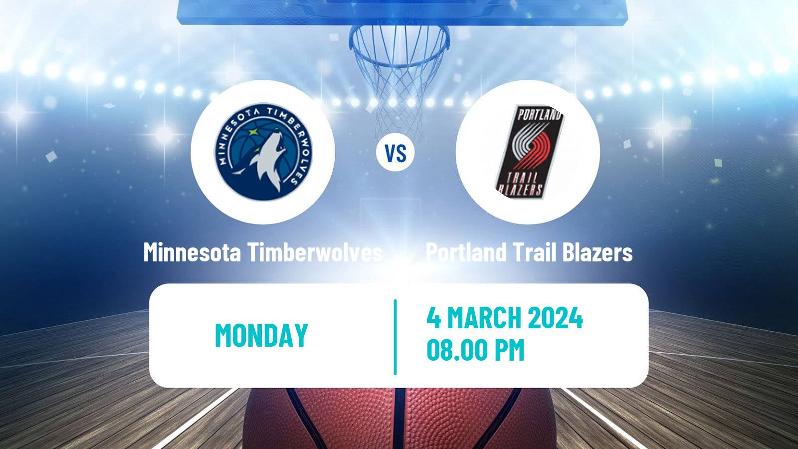 Basketball NBA Minnesota Timberwolves - Portland Trail Blazers