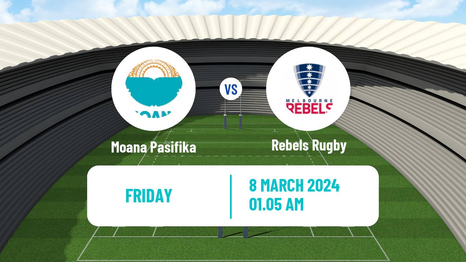 Rugby union Super Rugby Moana Pasifika - Rebels