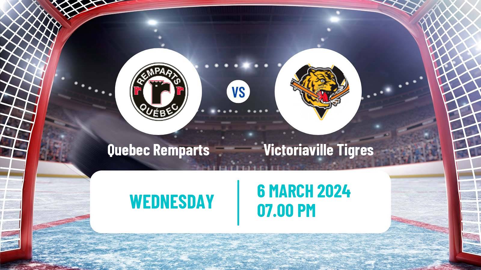 Hockey QMJHL Quebec Remparts - Victoriaville Tigres