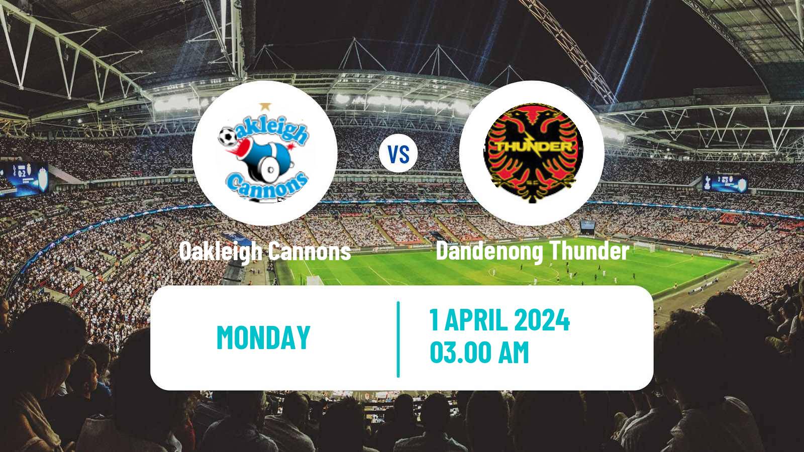 Soccer Australian NPL Victoria Oakleigh Cannons - Dandenong Thunder
