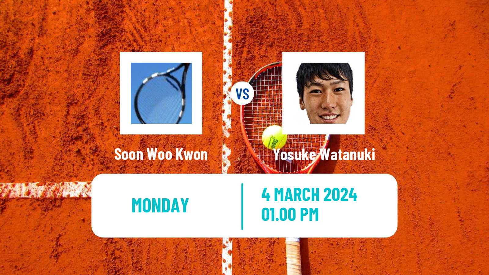 Tennis ATP Indian Wells Soon Woo Kwon - Yosuke Watanuki