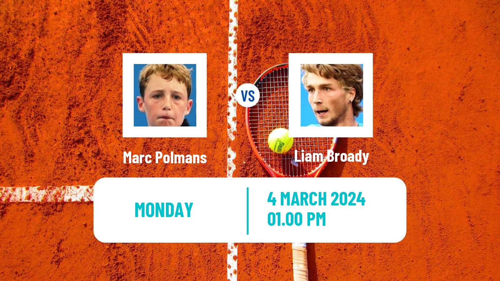 Tennis ATP Indian Wells Marc Polmans - Liam Broady