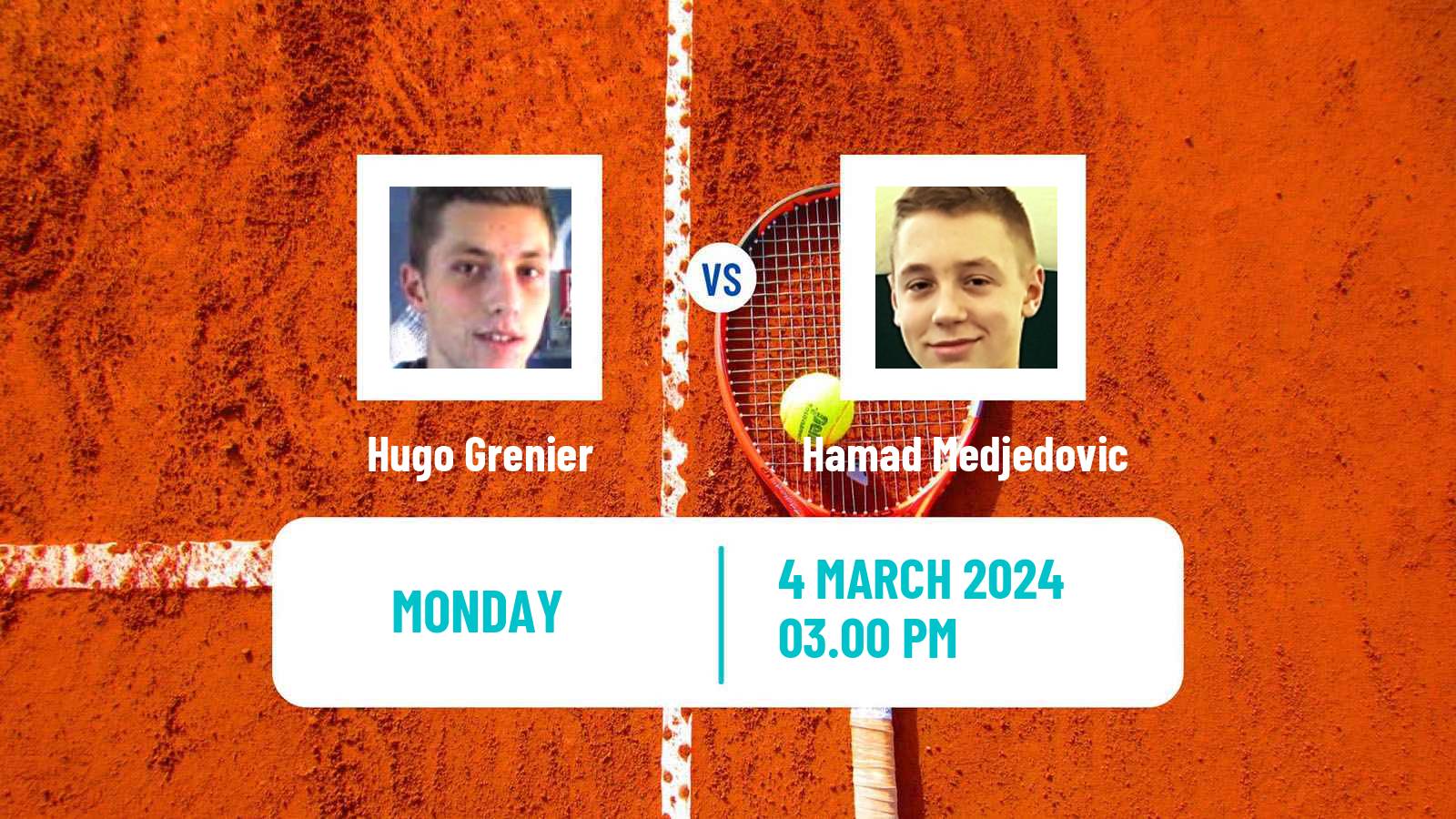 Tennis ATP Indian Wells Hugo Grenier - Hamad Medjedovic