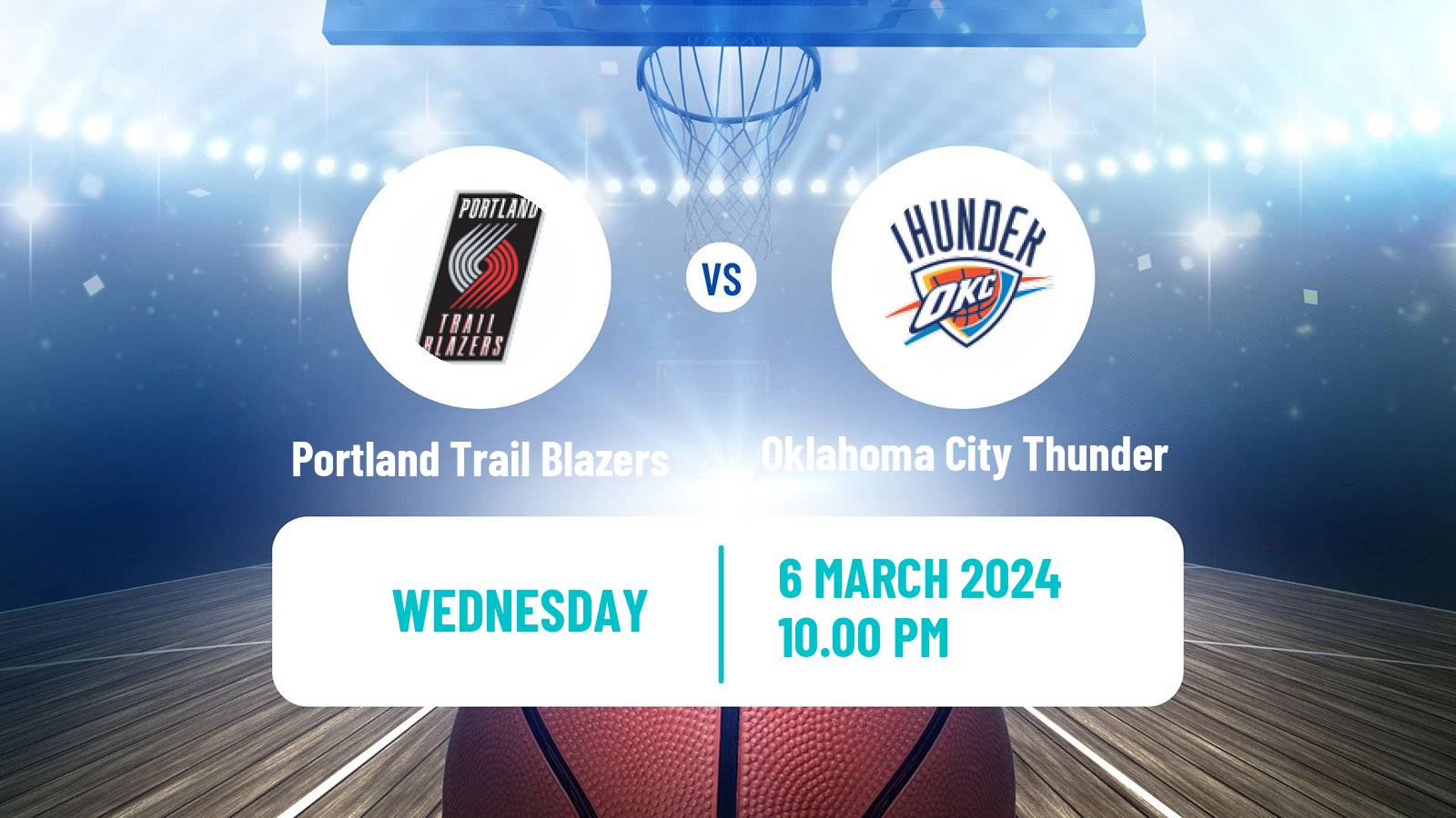 Basketball NBA Portland Trail Blazers - Oklahoma City Thunder