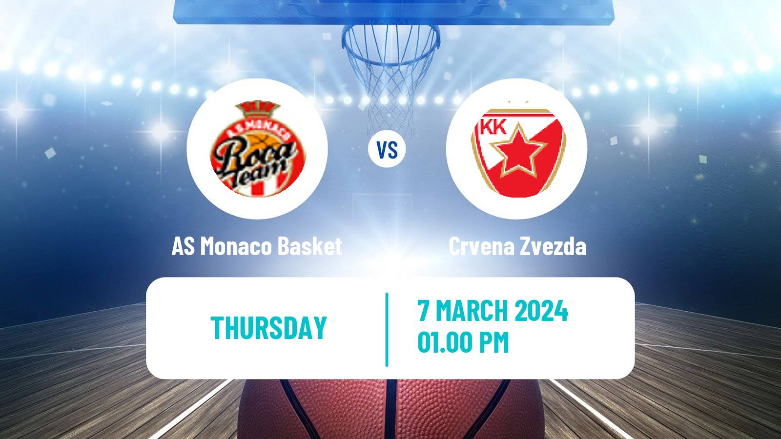 Basketball Euroleague AS Monaco Basket - Crvena Zvezda