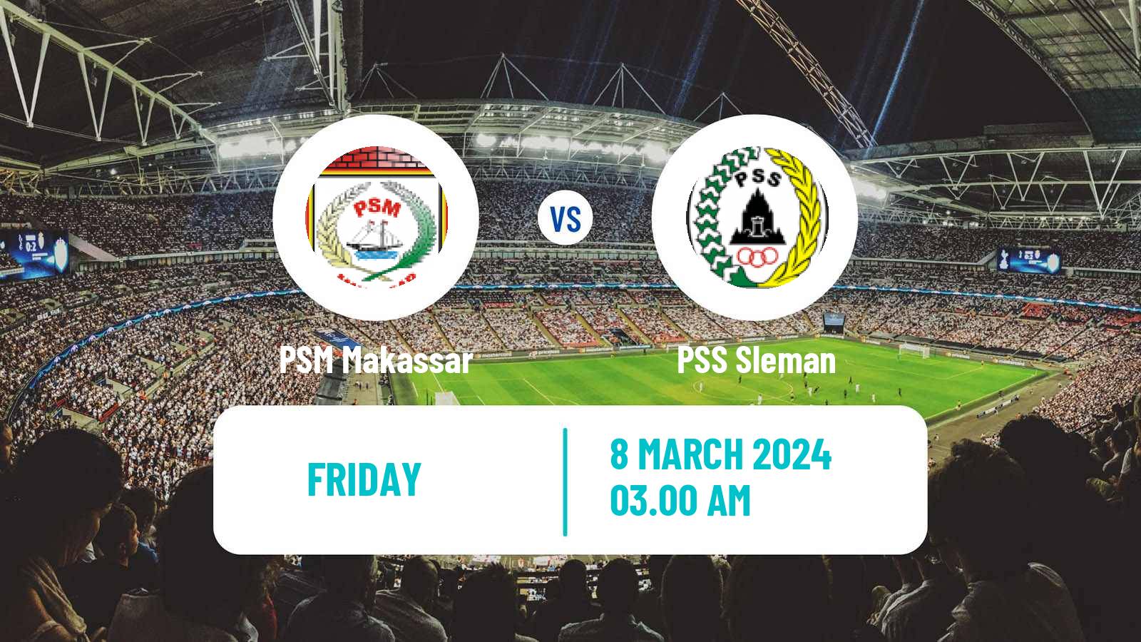 Soccer Indonesian Liga 1 PSM Makassar - PSS Sleman