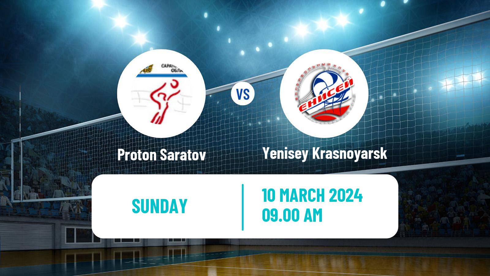 Volleyball Russian Super League Volleyball Women Proton Saratov - Yenisey Krasnoyarsk