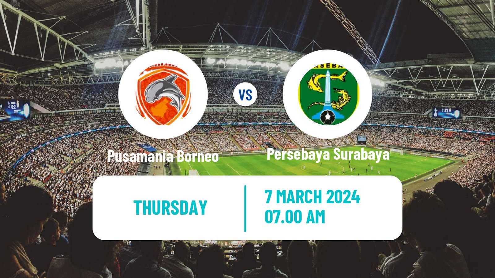 Soccer Indonesian Liga 1 Pusamania Borneo - Persebaya Surabaya