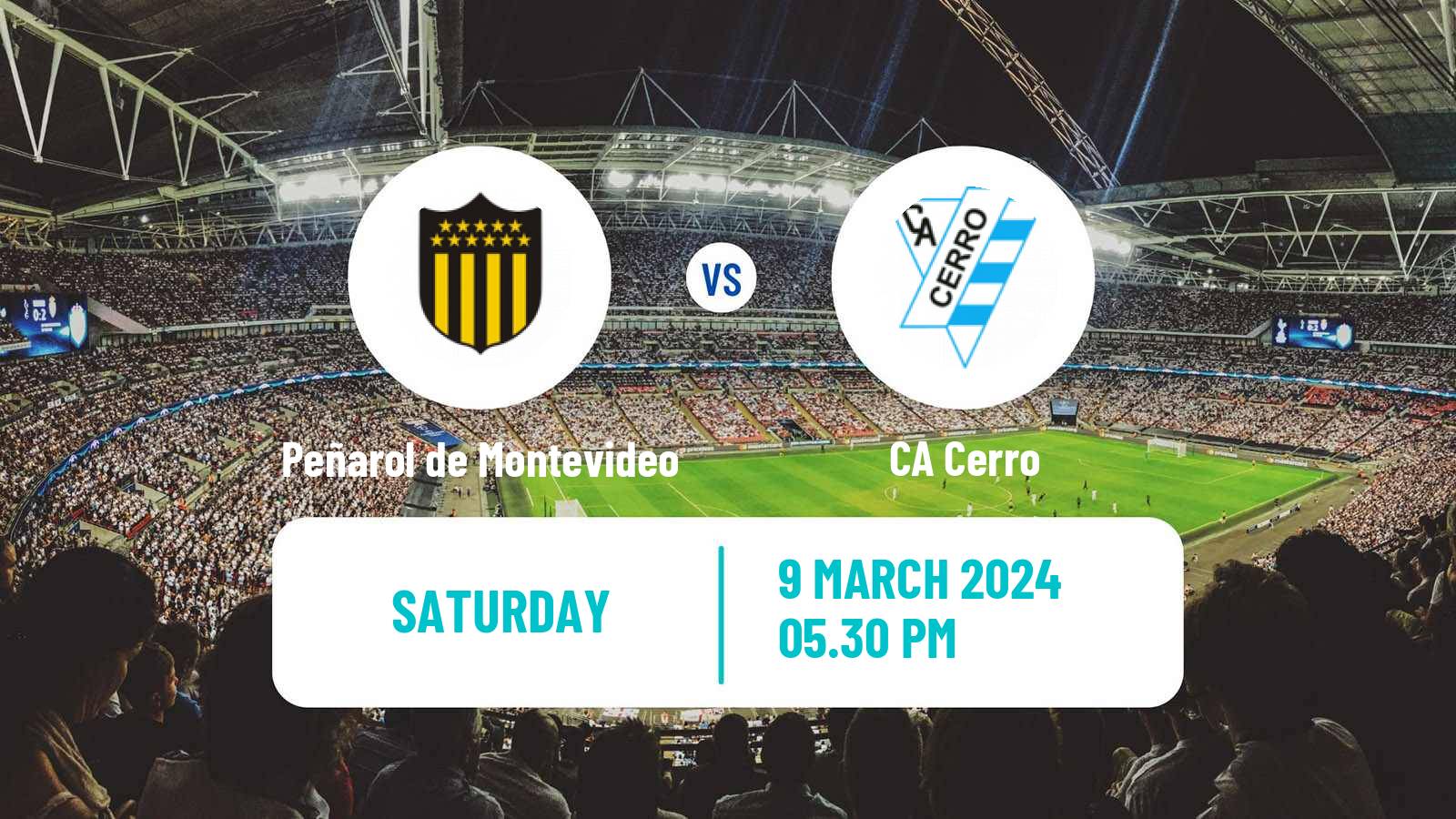 Soccer Uruguayan Primera Division Peñarol de Montevideo - Cerro