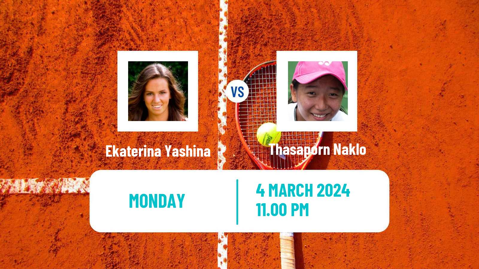 Tennis ITF W35 Nagpur Women 2024 Ekaterina Yashina - Thasaporn Naklo