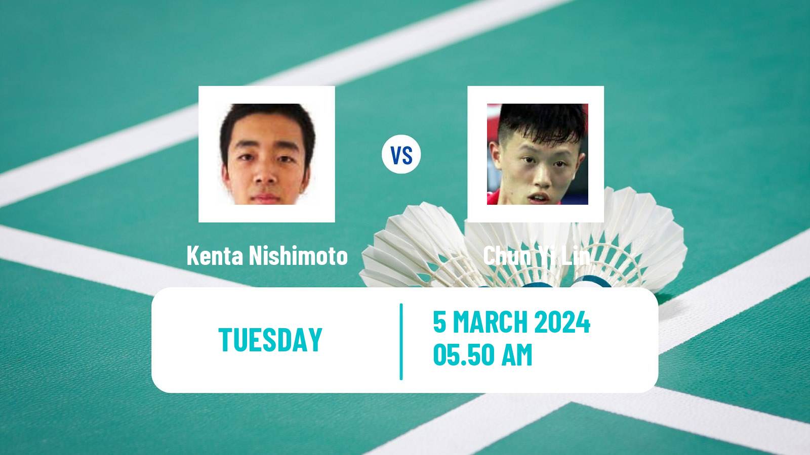 Badminton BWF World Tour French Open Men Kenta Nishimoto - Chun Yi Lin