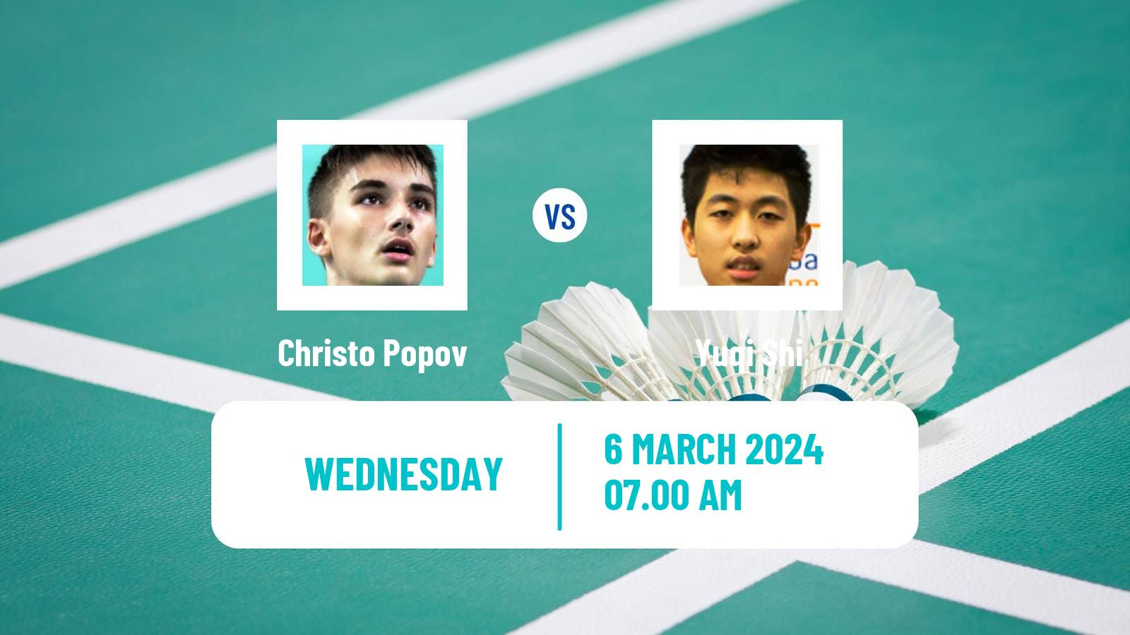Badminton BWF World Tour French Open Men Christo Popov - Yuqi Shi