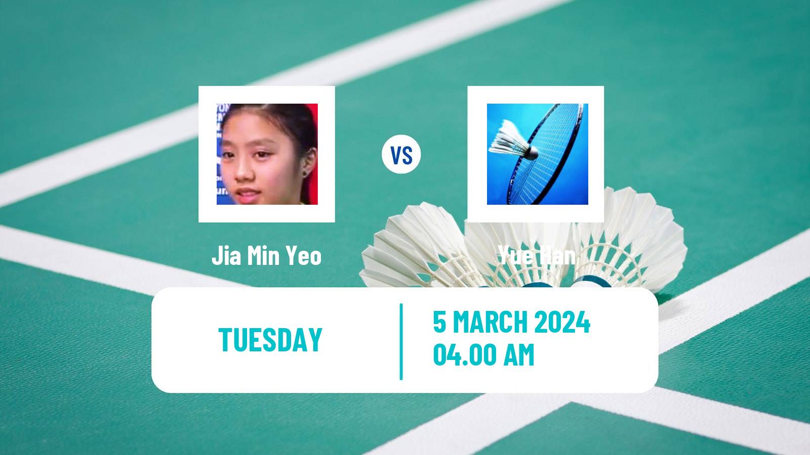 Badminton BWF World Tour French Open Women Jia Min Yeo - Yue Han