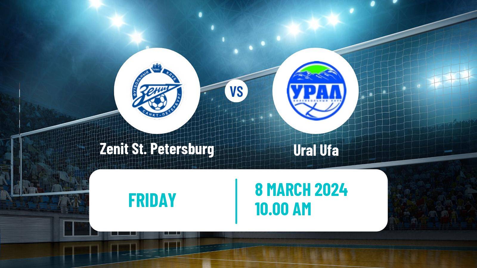 Volleyball Russian Super League Volleyball Zenit St. Petersburg - Ural Ufa