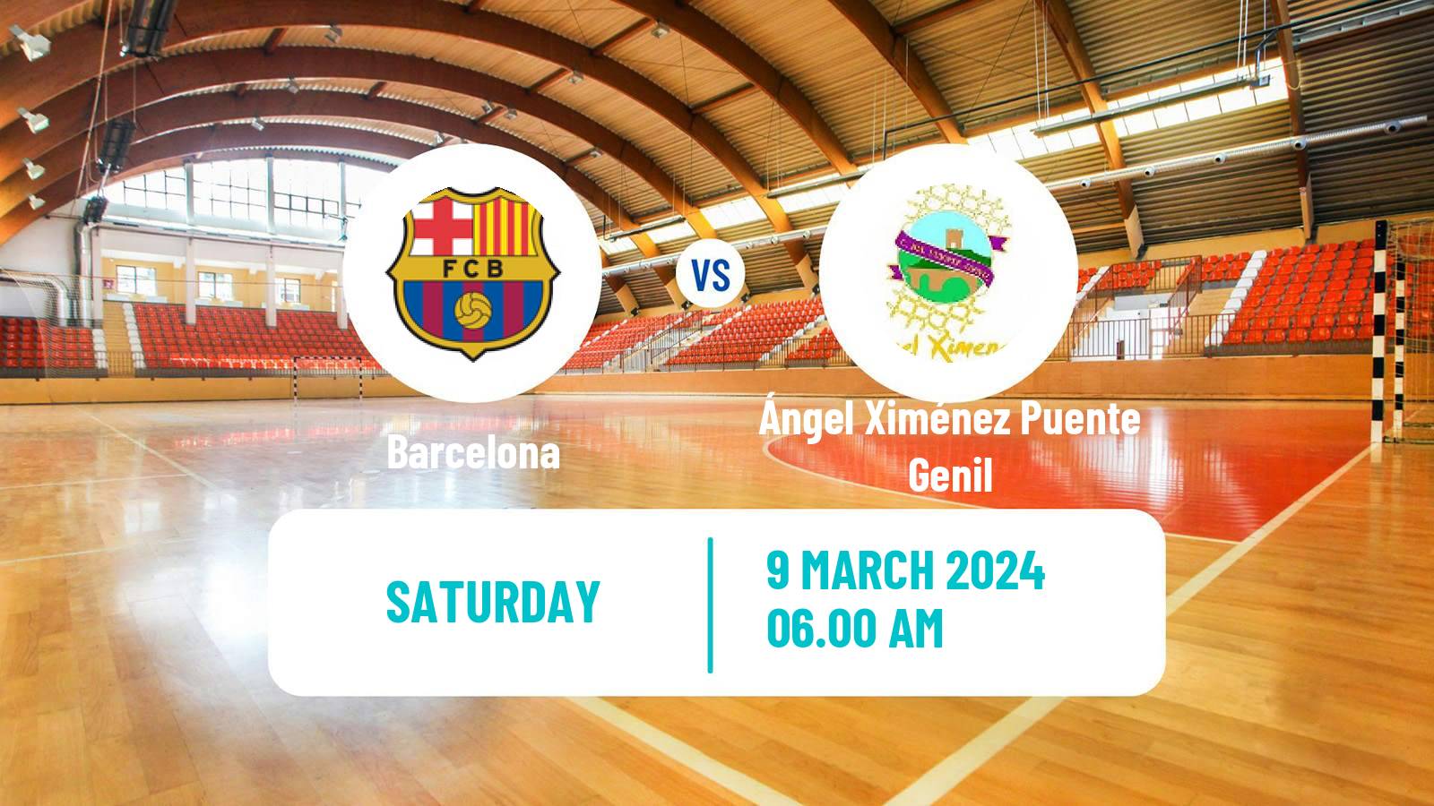 Handball Spanish Liga ASOBAL Barcelona - Ángel Ximénez Puente Genil