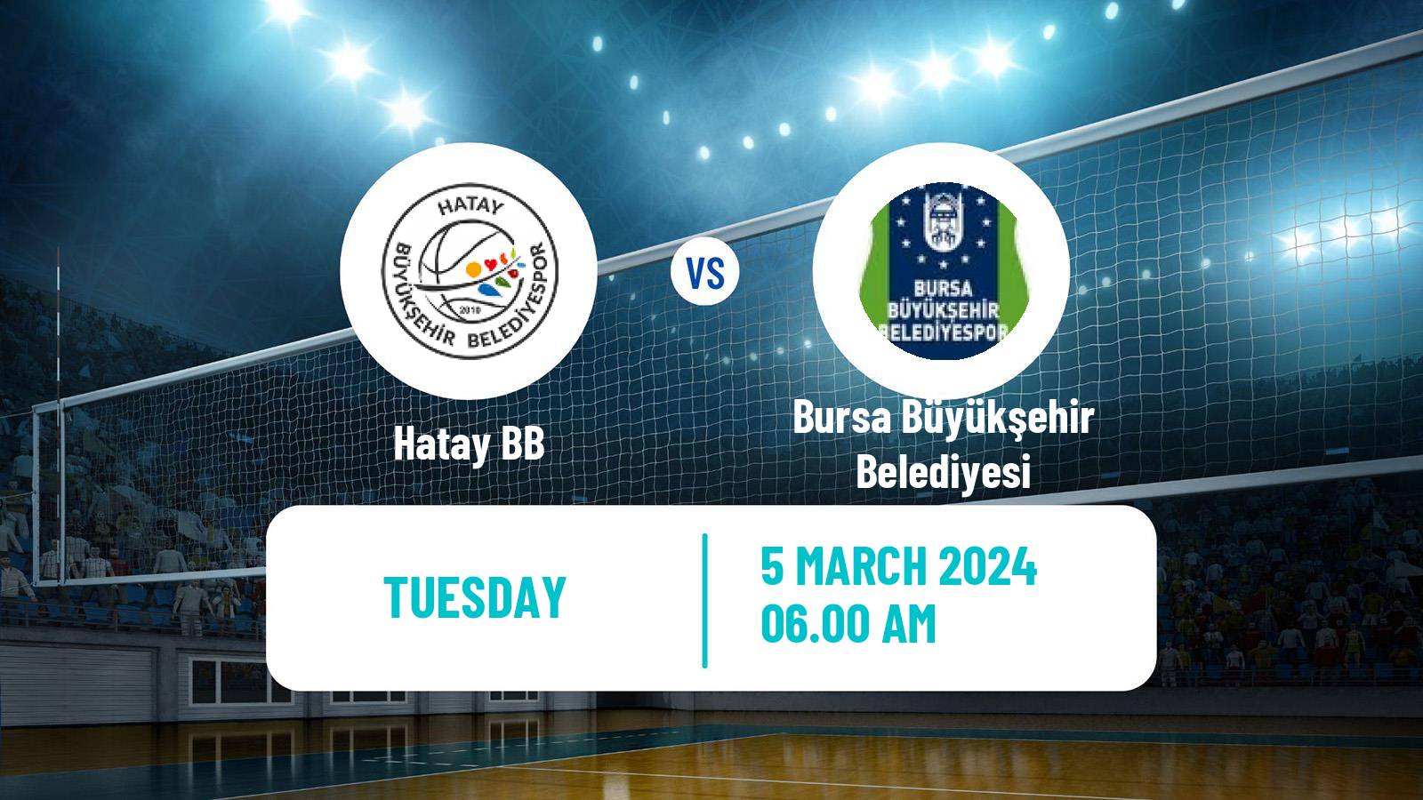 Volleyball Turkish Efeler Ligi Volleyball Hatay BB - Bursa Büyükşehir Belediyesi