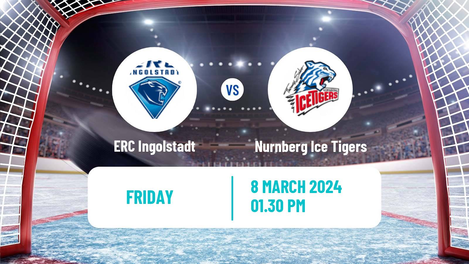 Hockey German Ice Hockey League ERC Ingolstadt - Nurnberg Ice Tigers
