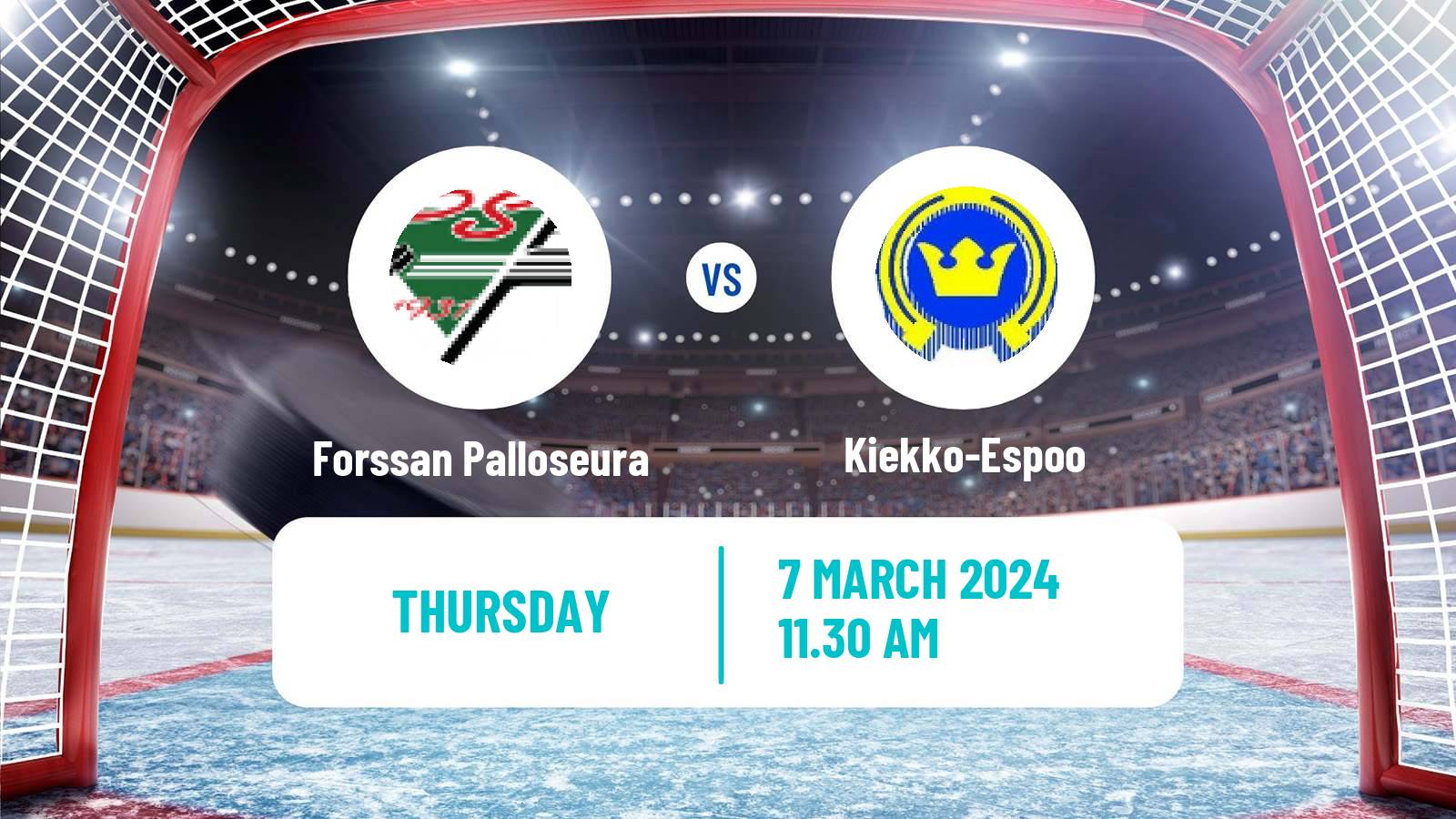 Hockey Finnish Mestis Forssan Palloseura - Kiekko-Espoo