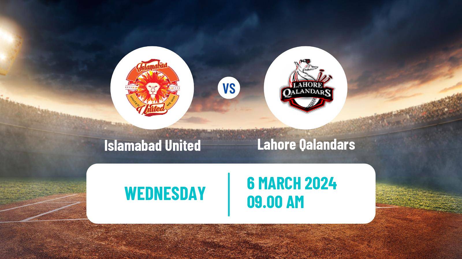 Cricket Pakistan Super League Cricket Islamabad United - Lahore Qalandars