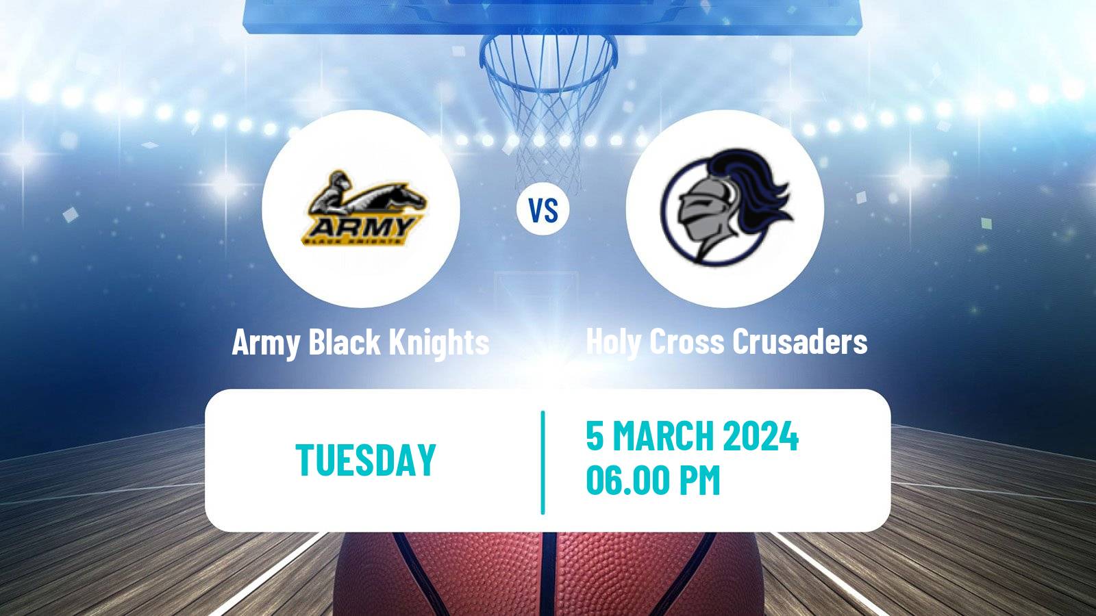 Basketball NCAA College Basketball Army Black Knights - Holy Cross Crusaders