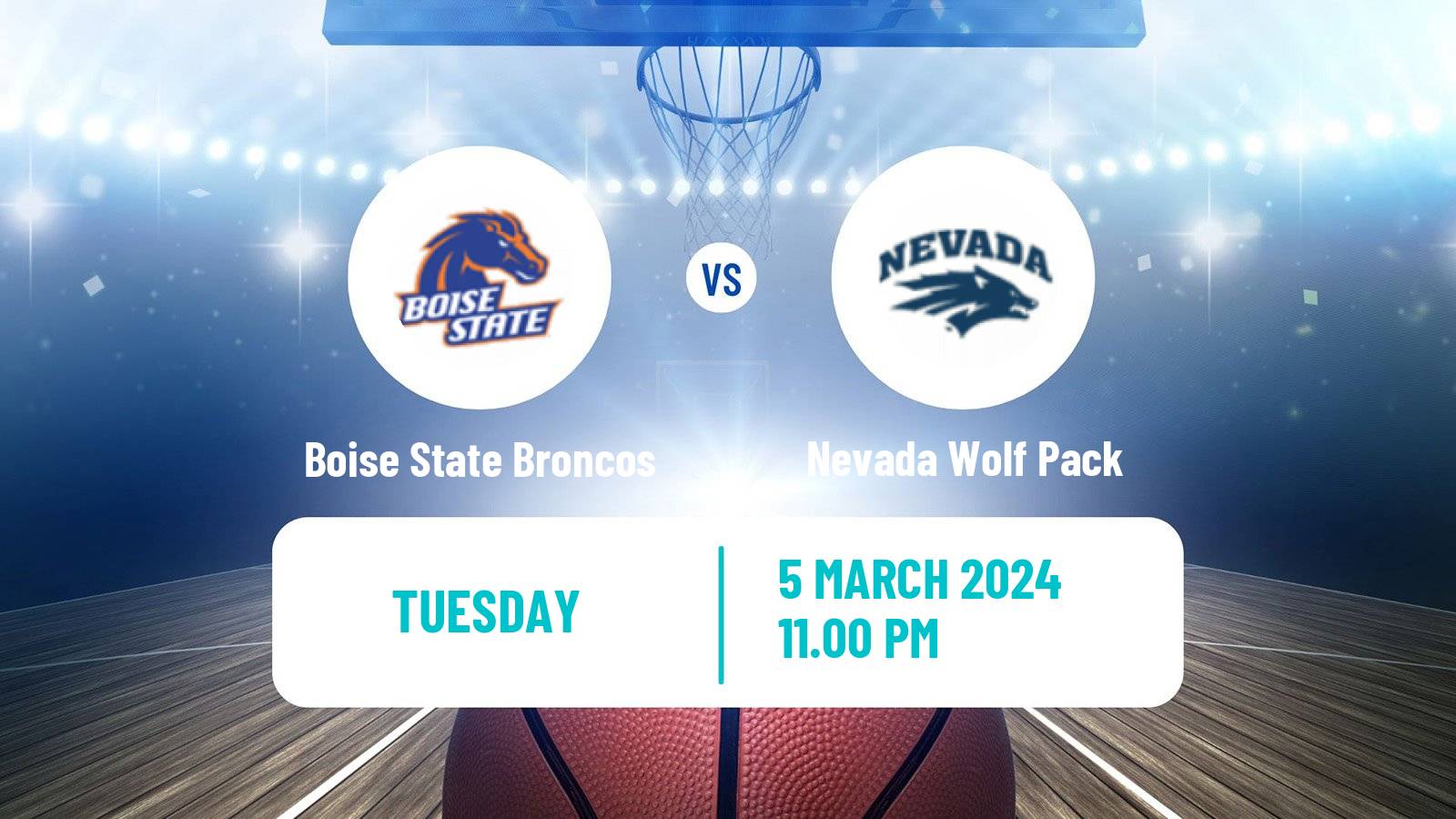 Basketball NCAA College Basketball Boise State Broncos - Nevada Wolf Pack