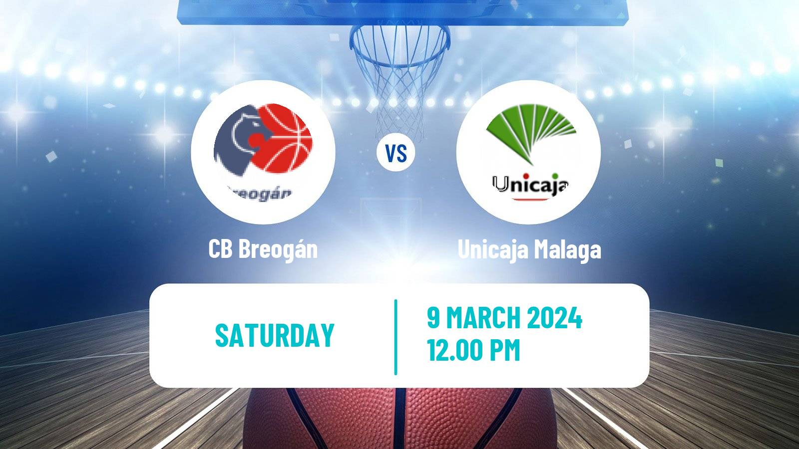 Basketball Spanish ACB League CB Breogán - Unicaja Malaga