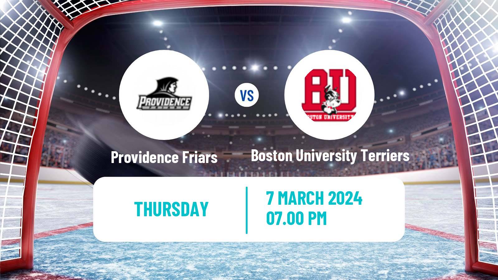 Hockey NCAA Hockey Providence Friars - Boston University Terriers