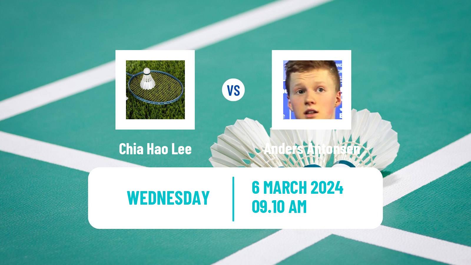 Badminton BWF World Tour French Open Men Chia Hao Lee - Anders Antonsen