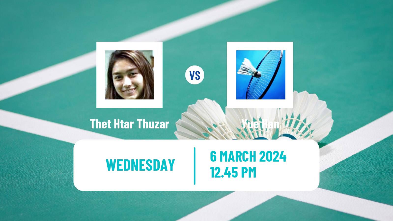 Badminton BWF World Tour French Open Women Thet Htar Thuzar - Yue Han