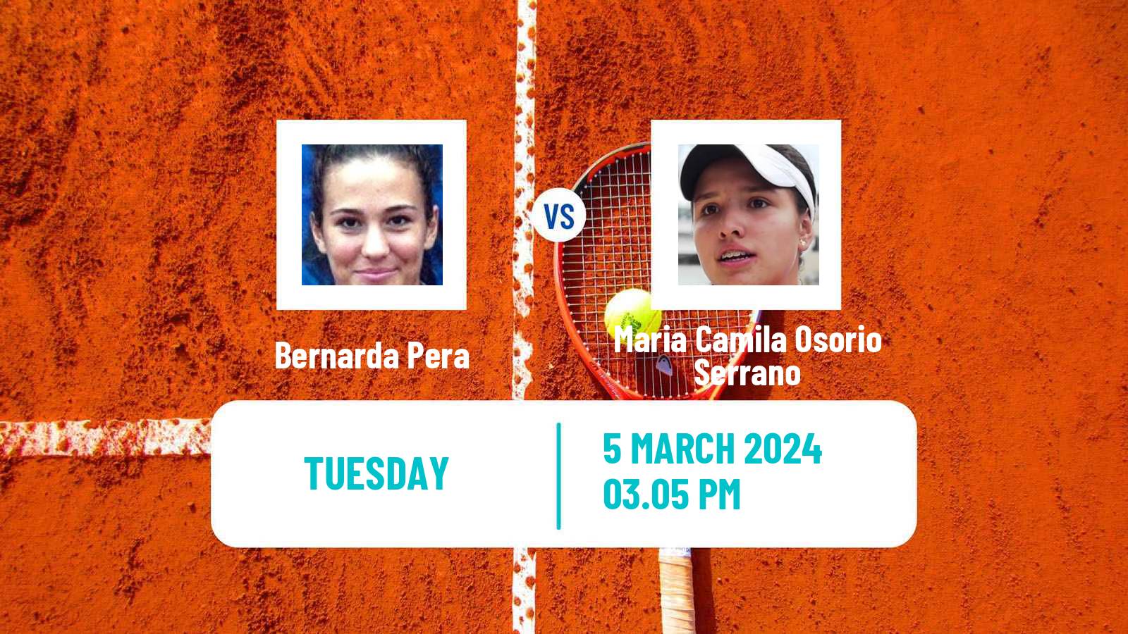 Tennis WTA Indian Wells Bernarda Pera - Maria Camila Osorio Serrano