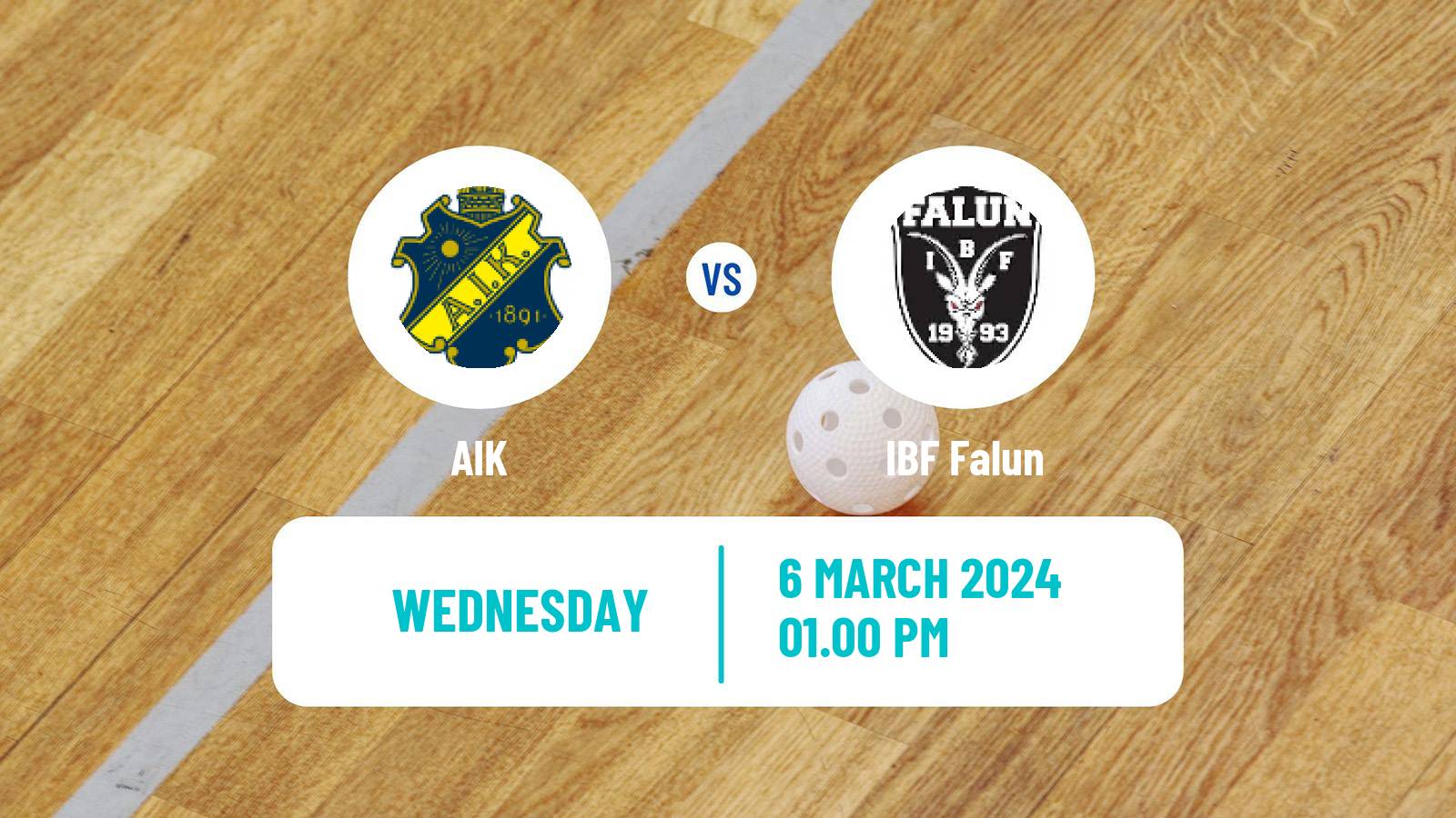 Floorball Swedish Superligan Floorball AIK - Falun