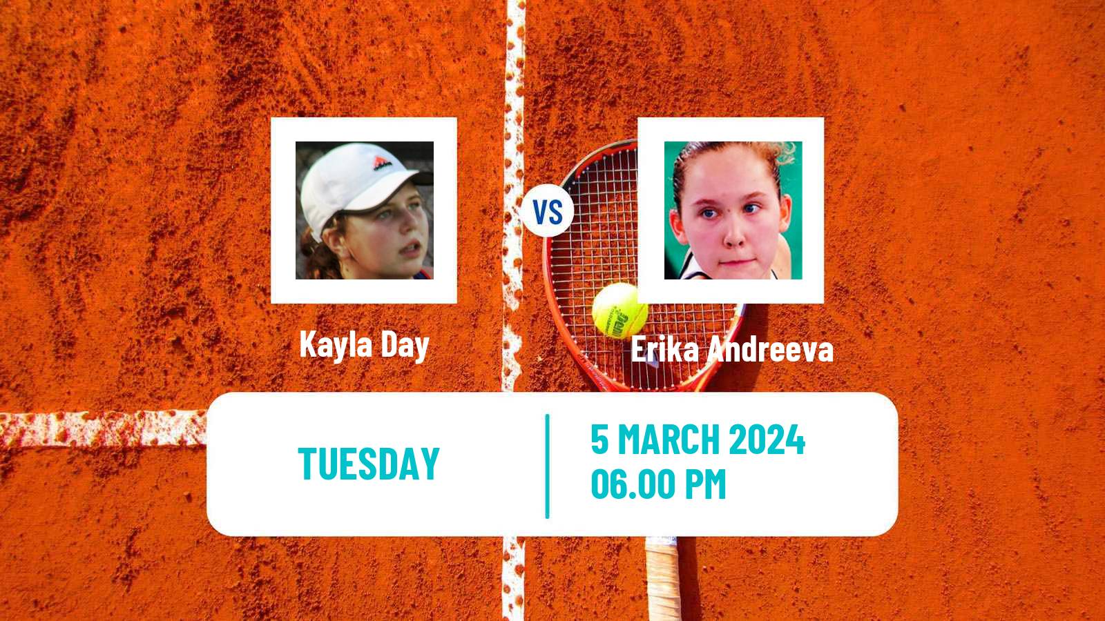 Tennis WTA Indian Wells Kayla Day - Erika Andreeva