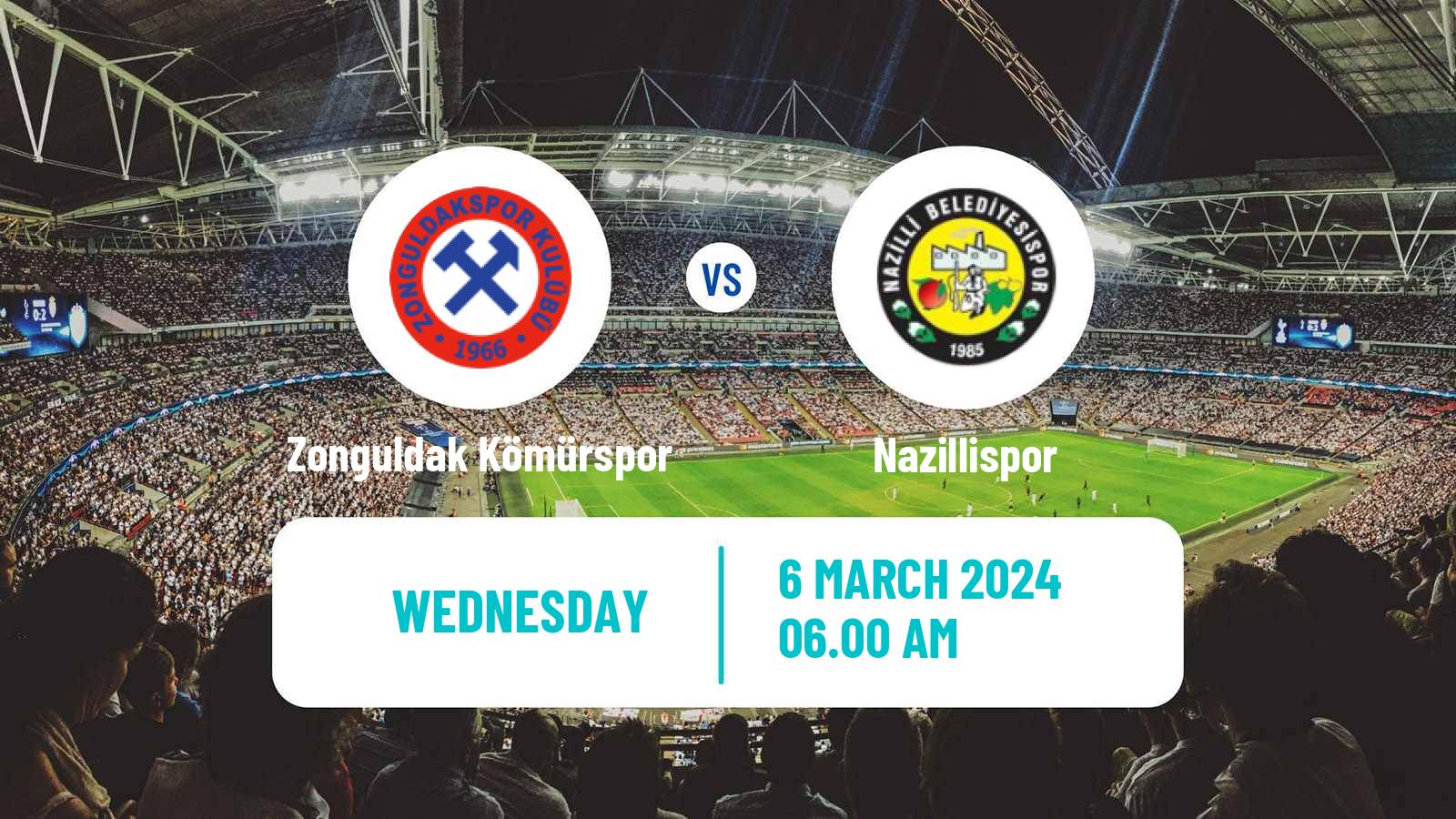 Soccer Turkish Second League White Group Zonguldak Kömürspor - Nazillispor