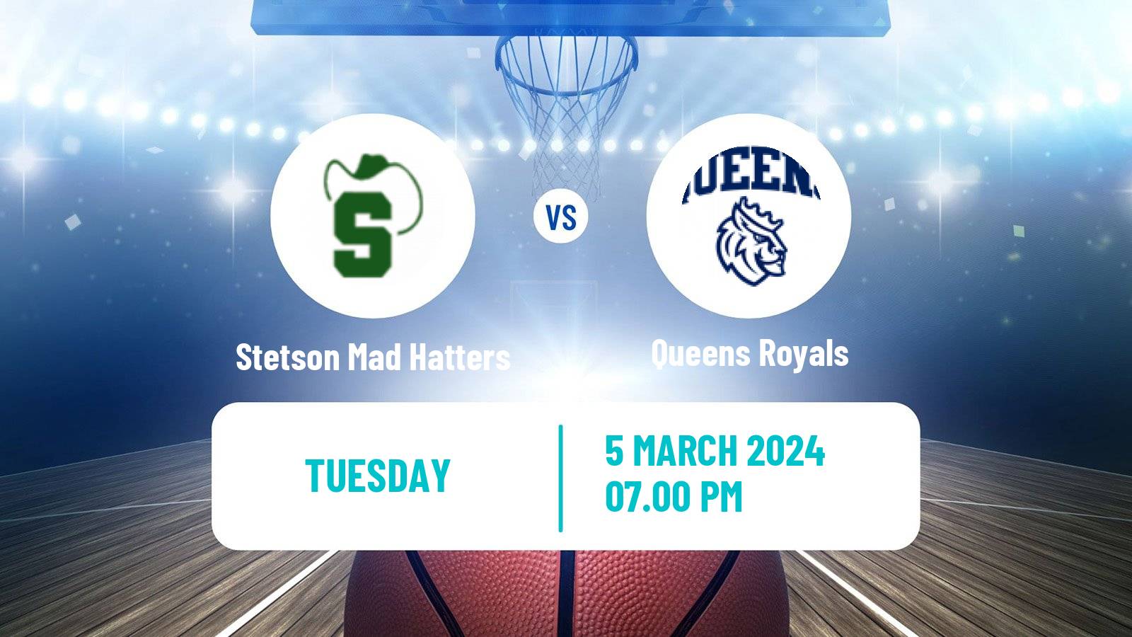 Basketball NCAA College Basketball Stetson Mad Hatters - Queens Royals