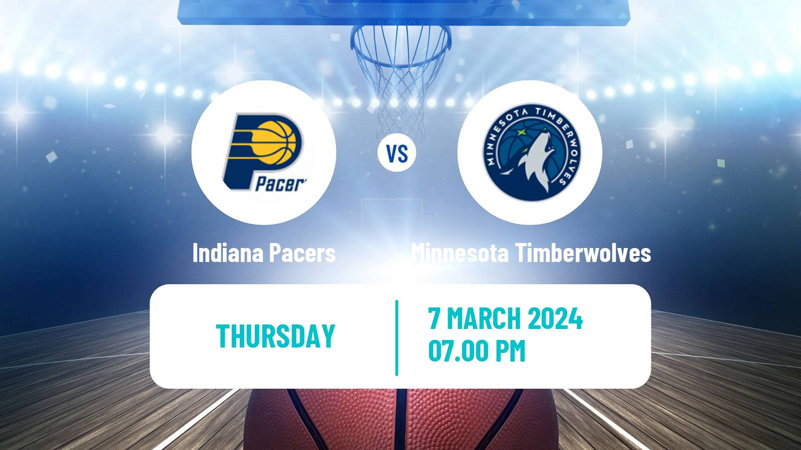 Basketball NBA Indiana Pacers - Minnesota Timberwolves