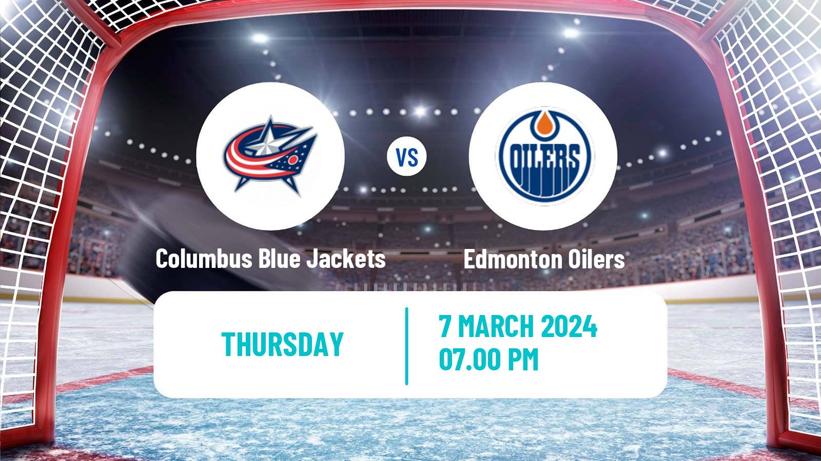 Hockey NHL Columbus Blue Jackets - Edmonton Oilers