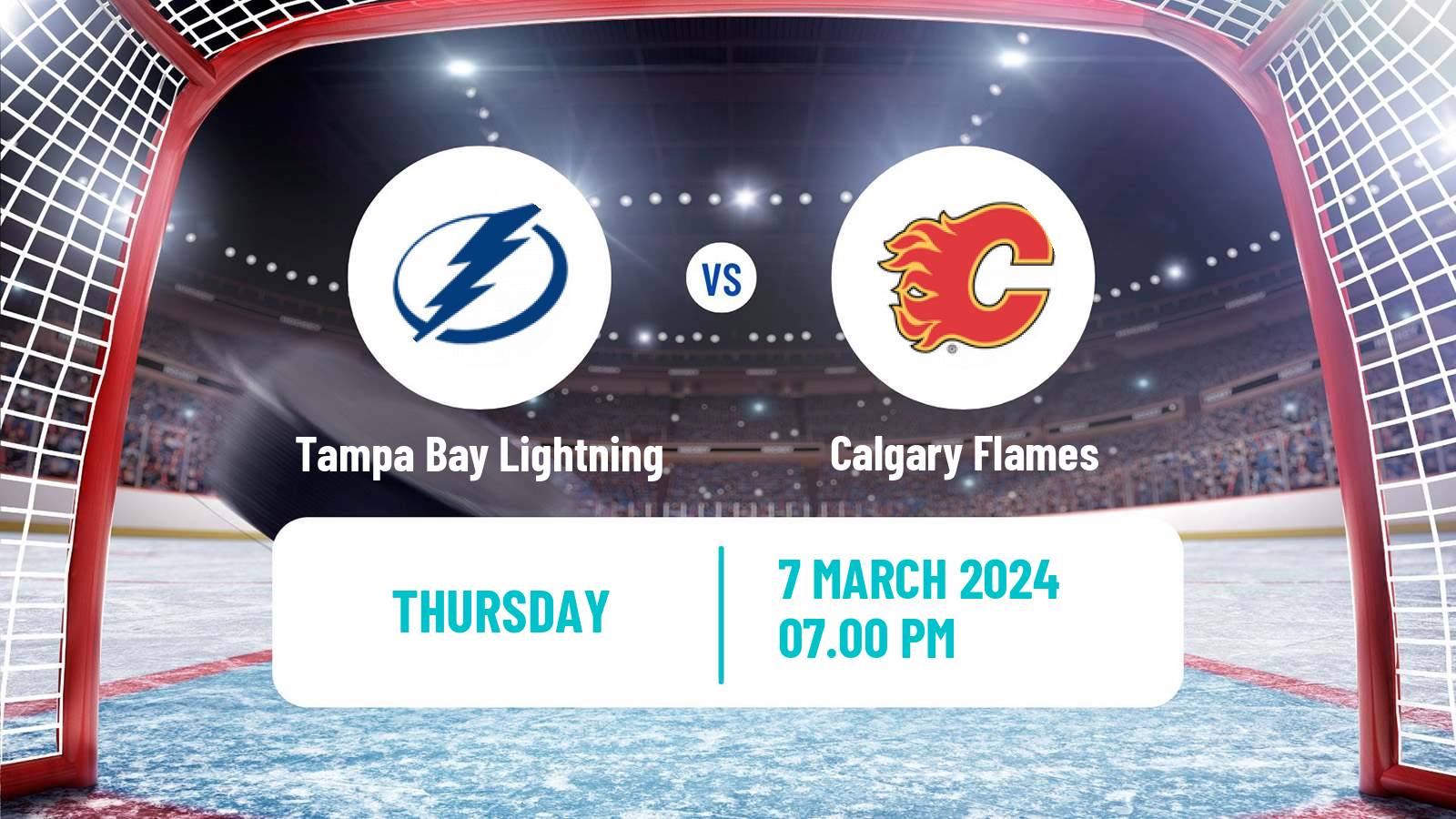 Hockey NHL Tampa Bay Lightning - Calgary Flames