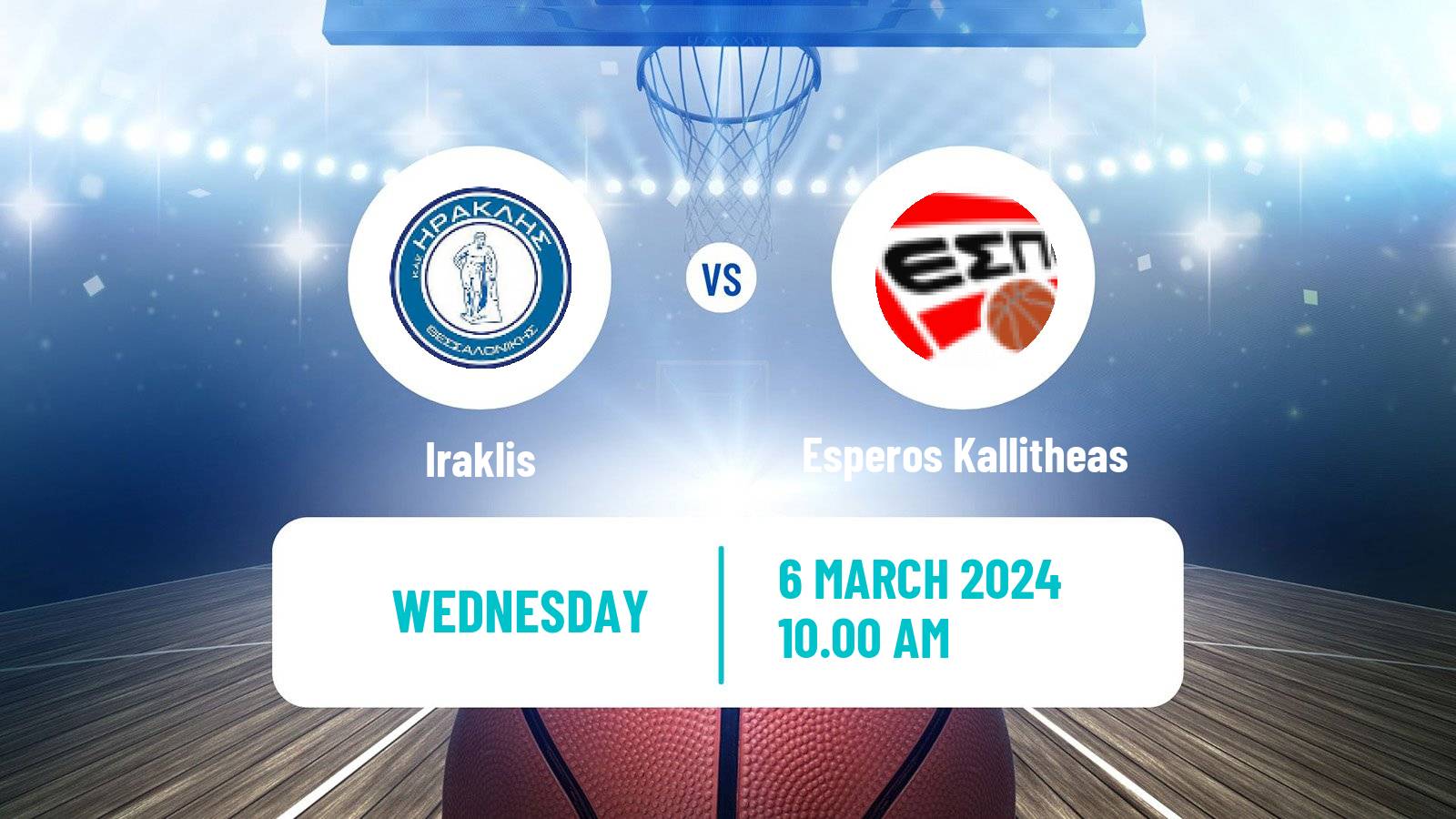 Basketball Greek Elite League Basketball Iraklis - Esperos Kallitheas