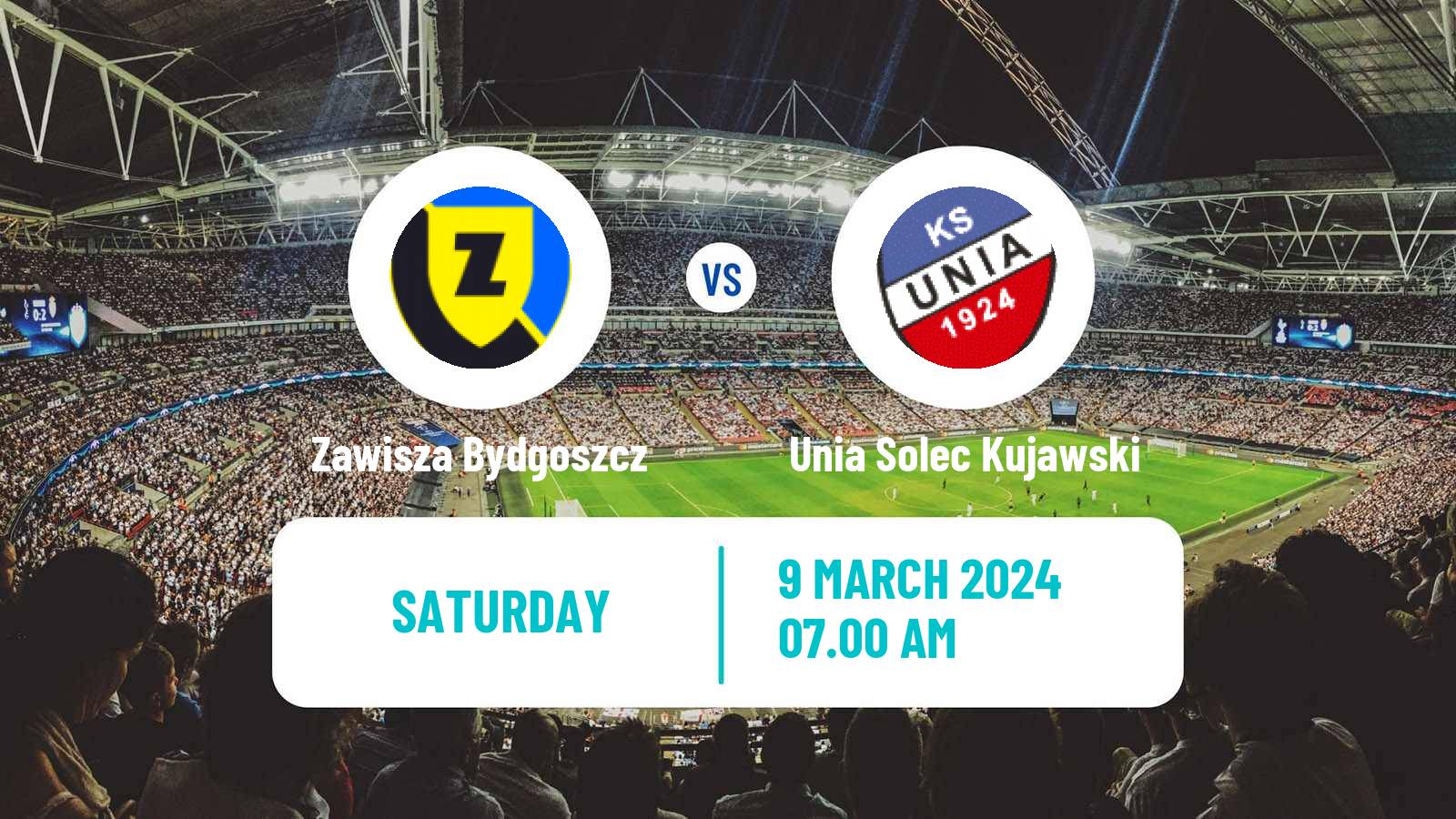 Soccer Polish Division 3 - Group II Zawisza Bydgoszcz - Unia Solec Kujawski