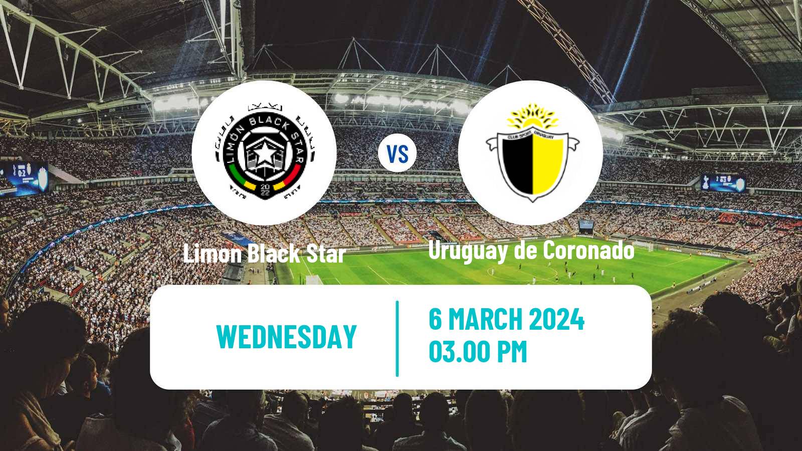 Soccer Costa Rican Liga de Ascenso Limon Black Star - Uruguay de Coronado